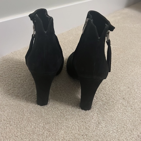Sam Edelman black suede heeled ankle boot size 9.5 - Picture 3 of 6